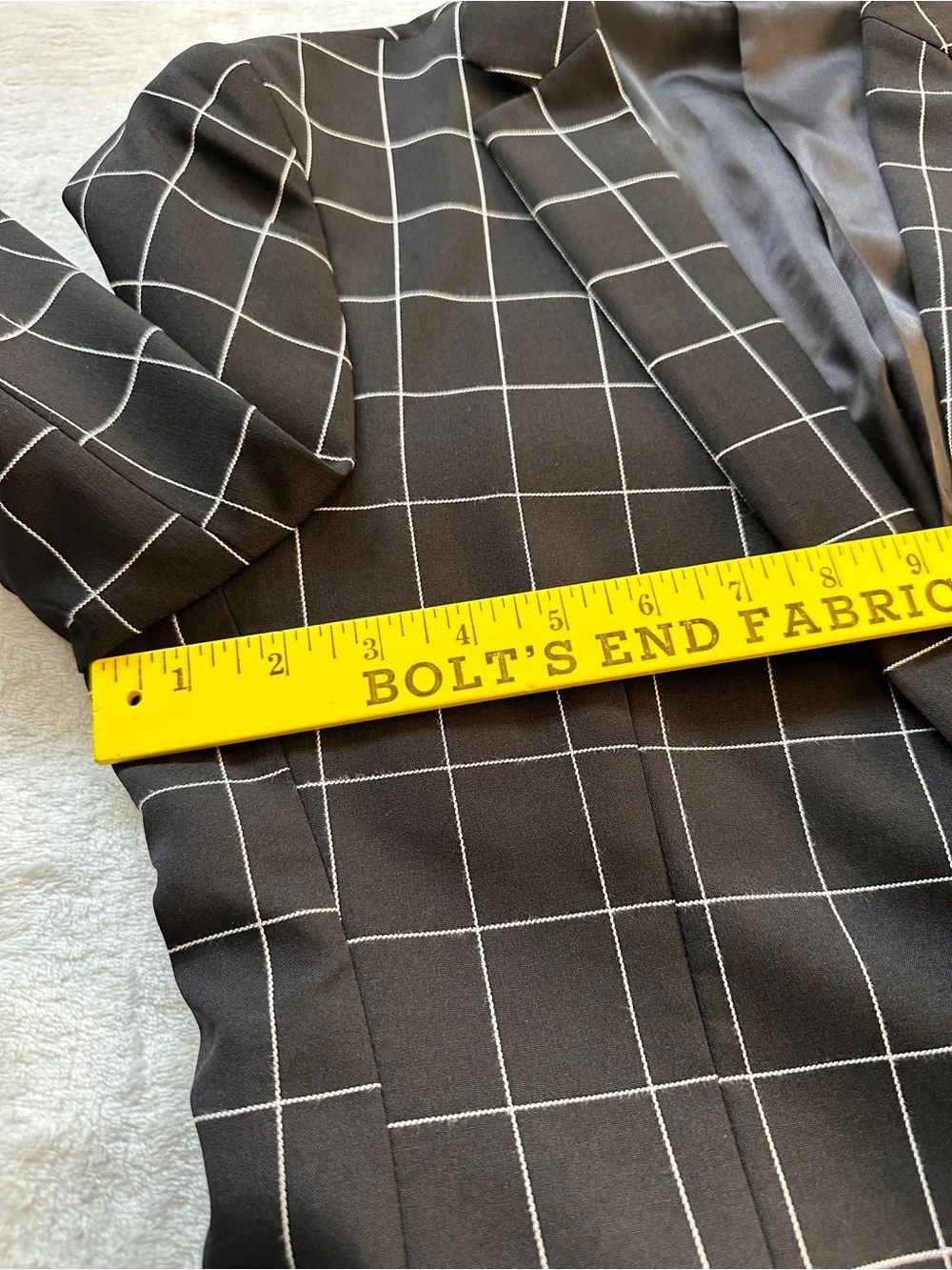 Coofandy men’s white and black plaid blazer jacket NWT size S
